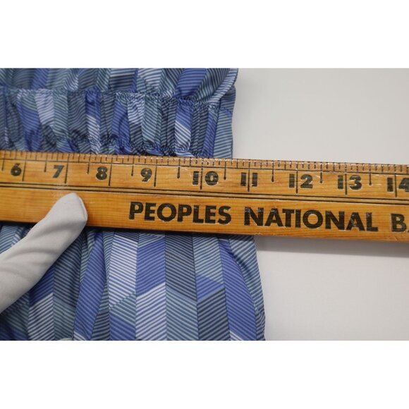 London Fog 24M Blue Geometric Pattern Toddler Snow Overalls Adjustable Straps - Picture 9 of 11